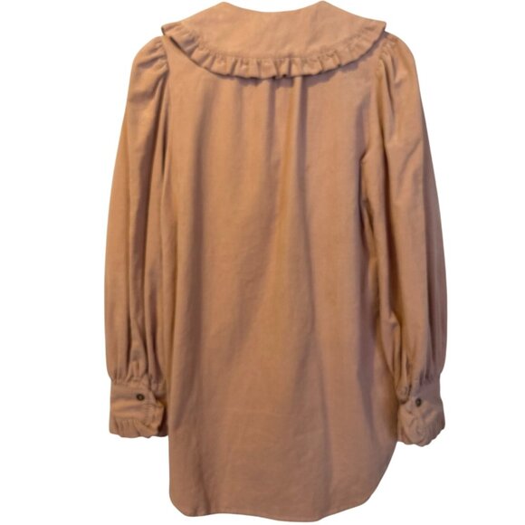 Ulla Johnson Frankie Tunic in Pale Oak 4 Bohemian Feminine Romantic Elegant Boho - Picture 3 of 9